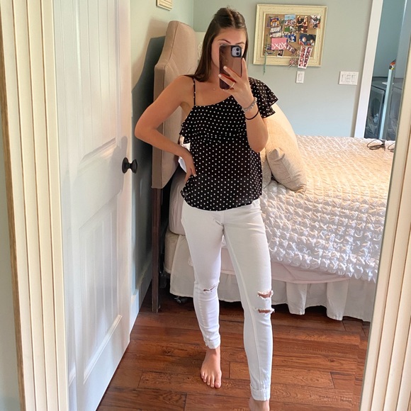 One Shoulder Ruffle Blouse - Picture 2 of 5